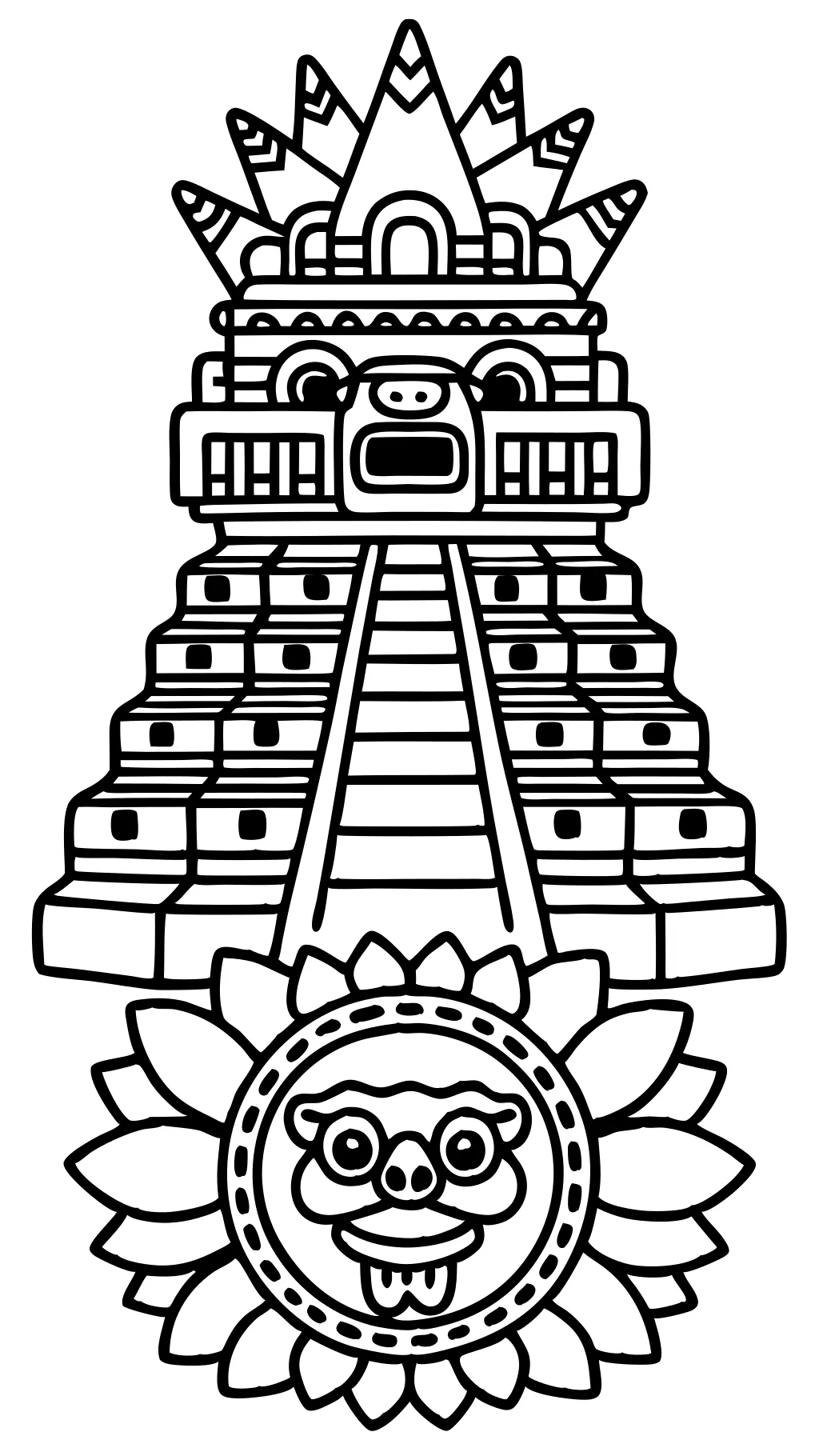 mayan coloring pages